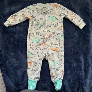 Carter dinosaur fleece footsies